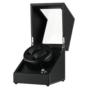 Black Automatic Watch Winder US UK AU EU Adapter Adapter Mechanical Self Oinding Box Двойной мотор держатели Shaker Новое прибытие 2019294A