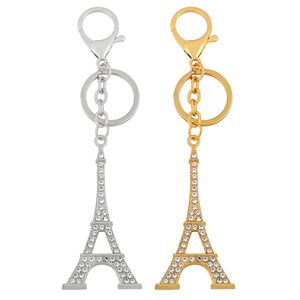 Paris Tower Par Keychains Metal Diamond Keychain Bag Pendant Keyring Key Chain