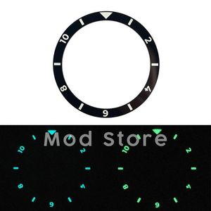 Kits de ferramentas de reparo skx007 srpd mod moldura de cer￢mica plana inserir estilo duplo estilo gmt 12 horas preto 38 mm bgw9 lume2724