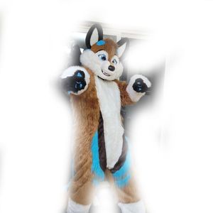 Adult Fox Dog Wolf Mascot Costume Cartón de dibujos animados Halloween Party Fursuit Furry Traje