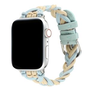 حزام حبل مرن مضفر لـ Apple Watch 38mm 49mm 44mm 42mm 40mm 40 مم قابلة للاستبدال سوار ووتشات Iwatch Band 8 Ultra 7 6 5 4 3 Series Wristbands Accessories