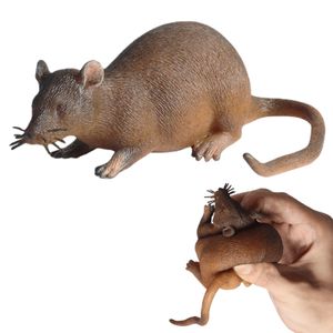 Fake Small Rat Funny Toys Realistic Mouse Model TPR Soft Prop Scary Trick Prank Toy Horror Halloween Party Decor Practical Jokes Novelty 1206