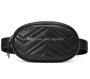 Women Bag leather Love heart V Wave Pattern waist bags Luxury Designer men shoulder Belt Shoulder Womens chain Crossbody Handbags
