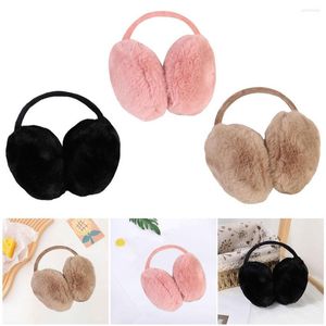 Berets Soft Furry Ear Muffs Warmer Warm Earmuffs Headphone Solid Color Earflap Winter Outdoor Cold Protection Ear-Muffs Cover