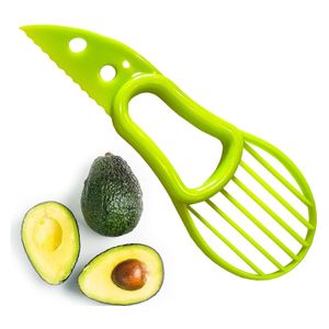 Utensili per frutta e verdura 3 in 1 Affettatrice per avocado Multifunzione Coltello per taglierina Separatore per pelapatate in plastica Burro di karitè Gadget Cucina To Dhduw