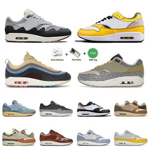 Uomo Donna Patta 1 Scarpe da corsa sportive Sean Wotherspoon Tour Yellow Concepts x Heavy Wheat 1/87 Ts Sneakers da esterno Scarpe da ginnastica Taglia 13