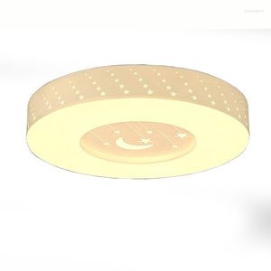 Ceiling Lights Modern LED Bedroom Lamp Moon Stars Acrylic Panel Living Room Study Creative Round