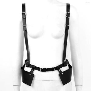 Gürtel MSemis Sexy Open Cup BH Crop Top Frauen Mädchen Punk PU Leder Körper Taille Harness Gürtel Roleplay Kostüm Clubwear Hosenträger zubehör