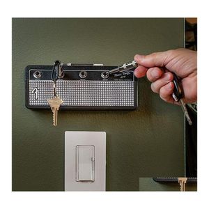 Armazenamento de teclas de trilhos de ganchos para Fender Blues Guitar Keychain Box Jack II Rack 2.0 Droga el￩trica de anel vintage Diretiva Home Gard Dhqyc