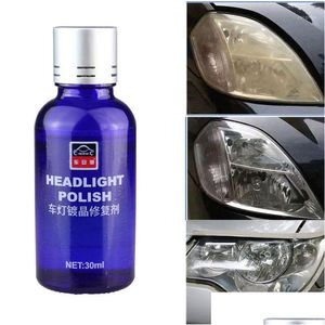 Car Polishers 9H Hardness Headlight Polish Liquid Ceramic Coat Motorcycle Lights Care Hydrophobic Glass Coating Repair Set1 Drop Del Dhpas