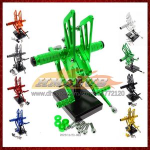 Motocicleta ajust￡vel CNC Rest Pegetpeg Conjunto traseiro Pedal para Kawasaki Ninja ZX14 R ZX 14R 14 R ZX-14R ZX14R 06 07 08 09 10 11 CNC PEGS PEGS ARMATET KIT 8COLORS Kit 8Colors Kit 8Colors