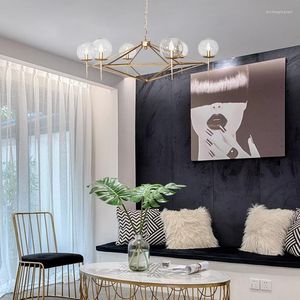 Pendant Lamps Postmodern Light Luxury Chandelier Creative Designer Model Room Living Bedroom Dining Glass