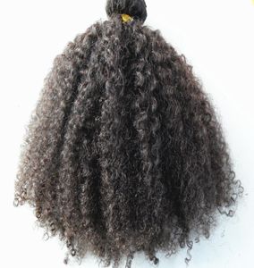 Extensions p￩ruviennes de cheveux humains 9 pi￨ces avec 18 clips clips dans des produits brun fonc￩ noir couleur noire afro curl1922544