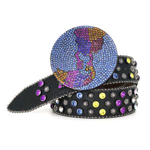 2023 Designer BB Belt Simon Bälten för män Kvinnor Fashion Shiny Kor Diamond Belt Gold Big Rhinestones Multicolour