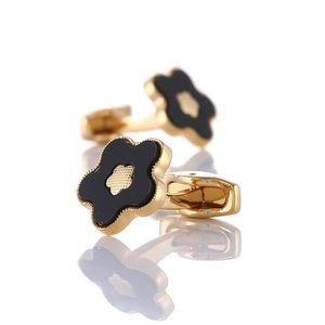 Manschette Links Cuff Links Gold Blume Französisch Hemd Manschettenknöpfe Schmuckmanschettenkäpplink für Herren Marke Fashion Link Hochzeitsbräutigam Button 923 D3 Drop Lieferung Dhdqn Q2405081