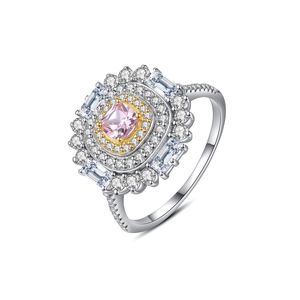 Anello di diamanti completo di lusso S925 Silver Shiny AAA Zircon Fashion Brand Ring Ring Women European and American Women squisite Ring High End Ring Regalo per la mamma SPC
