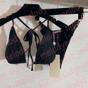 Mulheres Biquíni Conjunto Sexy Chain Tanks Bra Swimwear Andeia de banho de praia de praia de praia de praia