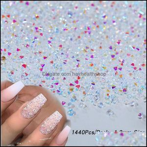 Nagelkonstdekorationer kristall 1440 st akryl glitter strass Mikro colorf non fix flatback ￤delstenar gl￤nsande dekorationer nail drop leverera dhvgl