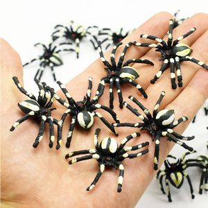 トリックおもちゃホラー怖いシミュレーションホワイトフラワースパイダーホーンタードハウスハロウィーンフールデイパーティーデコレーションサプライ