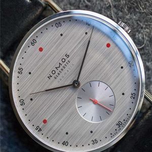 Orologio da uomo al quarzo da uomo d'affari in pelle impermeabile di marca NOMOS, moda casual, orologi eleganti da donna2429