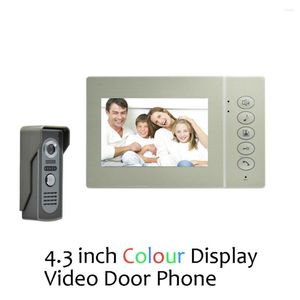 Video Door Phones 4 Inch Display 1 To Talk-Back Home Use Phone Access Control Bell Intercom System For Visitor Unlock