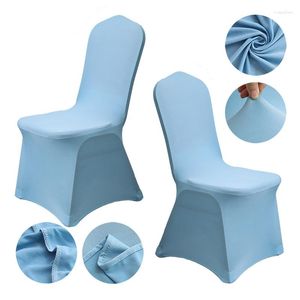 Chair Covers 10pcs Wedding Decoration Cover For Kitchen Seats Party Dining Room Computer Office Stool Bedroom Sofa House Camping Blue