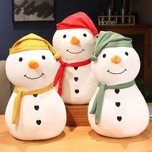 Kawaii świąteczny bałwan pluszowy pluszowy zwierzę zwierzę miękkie śnieżne zabawki dla lalki na poduszce bólu dla dzieci dziewczęta