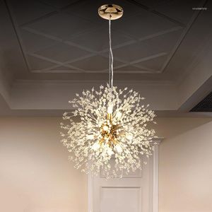 Lampy wiszące nordyc nowoczesne światła strażackie okrągłe eksplozja Hanglamp G9 Złota sypialnia LED Dekoracja domu wiszące salon Luster Salon