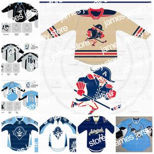 College Hockey Wears Nik1 Custom Milwaukee Admirals Hockey Jersey 21 Beck 31 Mark Dekanich 6 Ryan Ellis 28 Janne Niskala 13 Cory Conacher Premier Stitched