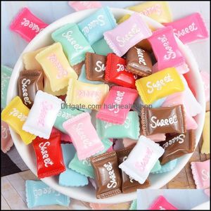 Nail Art Decorations 10Pcs/Lot 3D Resin Candy Sweet Cream Designs Cute 15 22Mm Charms Kawaii Press On Nails Designer Accessoriesnail Dhqlc