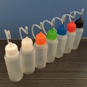 100 Pcs/Lot 15ml Plastic Dropper Bottles Metal Needle Cap Rubber Safe Tip LDPE Liquids OIL E Juice CIG Vapor Vape 15 mL