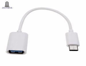 500pcslot 165cm Mini WhiteBlack TypeC Cable Adapter USB 31 TypeC Male to USB 20 A Female OTG Data Cable Cord Adapter3275313