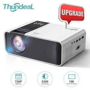 Projektörler Thundeal Mini Projektör TD90 Native 1280 X 720p Taşınabilir HD 1080P Projektör Android WiFi 3D Video Ev Sineması LED Smart Beamer T221216