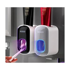 Toothbrush Holders Holder Ecoco Matic Squeeze Tootaste Hine Sticker Wall Bathroom Waterproof Stock Inventory Drop Delivery Home Gard Dheyz