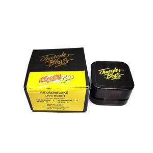 1g barattolo per ragazzi della giungla Connected Gelato Live Resin Badder Glass Packaging Jar Box Confezione jungle boys Live Sauce 0.035oz Contenitore all'ingrosso Tappi a prova di bambino con etichetta