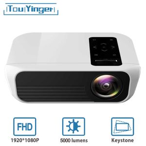 Projektörler ToUinger L7 Mini LED Projektör Tam HD 1080P Doğal Çözünürlük 1920x1080 Ev Sineması Projektör Android WiFi İsteğe bağlı T221216