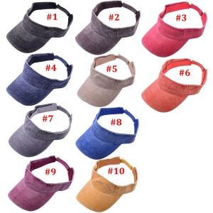 Empty Top Cap Casual Visor Sun Hats Women's Summer Vintage Curved Cap Golf Tennis Outdoor Beach Snapback Baseball Hat Fast Ship