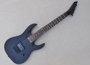 Guitarra elétrica preta fosca de 7 cordas com 24 trastes de pau -rosa de pau -rosa pode ser personalizada