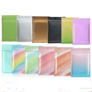 Color Aluminum Foil bag Pouch Smell Proof Zipper Lock bags for food rice candy nuts dry fruits Coffee Beans Packaging Bag
