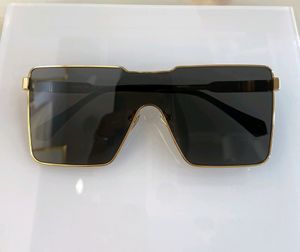 Złote metal/szary prostokąta okulary przeciwsłoneczne z kamieniami okularowe okulary przeciwsłoneczne okulary okulary okulary Uv400 Ochrona z pudełkiem