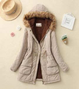 Mulheres inverno casaco quente f￪mea outono com capuz de peles de algod￣o plus size jacket b￡sico roupas finas longas damas chaqueta jaqueta de inverno wo4346491