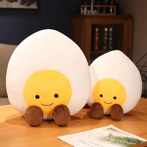 40 cm de desenho animado ovo cozido brinquedo de pelúcia kawaii ovo criativo de abrafar travesseiro sofá backrest decoração engraçada crianças presentes