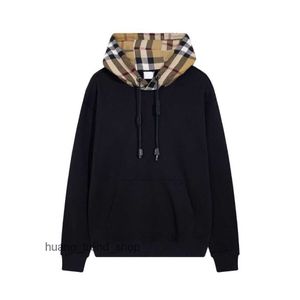 Designer Burbrerys Mens Hooded Correcte versie van herfst en winterrooster hoodie Losse lange mouwen trui voor mannen trend Ins3vo0i 134och
