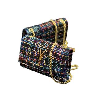 AAAAA Luxury designer bag Woollen for Women Crossbody Shoulder Bags Gold Letter Hasp Fashion Winter Totes Multi color mix and match chain bag convenient carrying