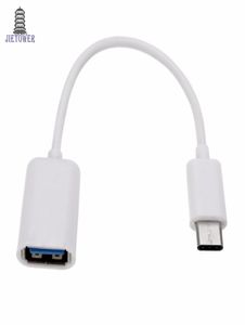 500pcslot 165cm Mini WhiteBlack TypeC Cable Adapter USB 31 TypeC Male to USB 20 A Female OTG Data Cable Cord Adapter4855677