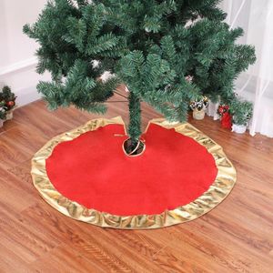 Christmas Decorations Red Phnom Penh Tree Skirt Round Mat Carpet Gold Xmas Year Fabric Party Supply