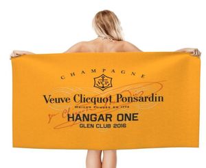 Ręczniki Largesize ręczniki kąpielowe Veuve Clicquot Champagne Beach Medelspersonalized Projekt luksusowe ręczniki