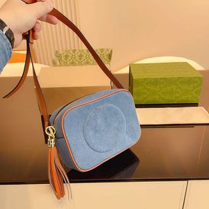 Bolsa de ombro designer de moda denim câmera saco crossbody bolsa feminina vintage lona ombro compras tote luxo