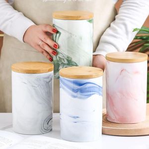 Storage Bottles Ceramic Fresh-keeping Sealed Jar Bean Sugar Tea Coffee Container Household Food Box Kitchen Organization Tools