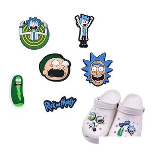 Schuhteile Zubehör Großhandel Nette Cartoon Croc Charms Fit für Clog Schuhe und Armband Armband Dekoration Party Geschenke Drop Del Dhya1